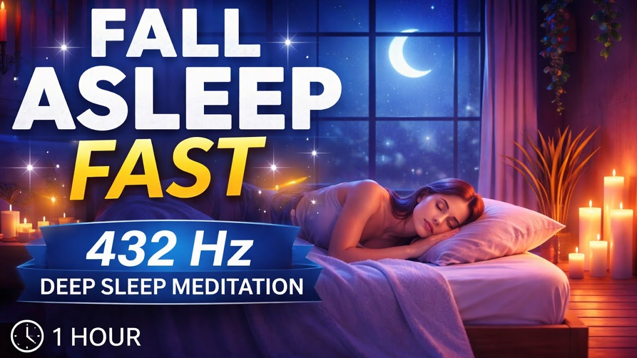 432 Hz Deep Sleep Meditation 🌙 Fall Asleep Fast & Stay Asleep (1 Hour ...