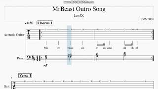 Free Mrbeast Outro Theme by MrBeast sheet music