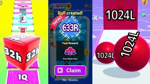 Ball Run 2048 vs Bounce Merge 3D 633R New High Score vs Jelly Run 2048 🚀 #ballgameshub