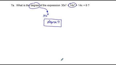 Algebra 2 ACP Preview Problem 7a Find the Degree of a Polynomial Expression