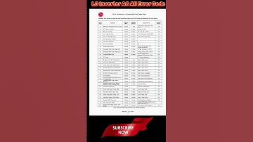 LG Inverter AC error code list | lg split ac error code list |lg split ac | smart inverter #shorts