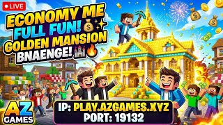 BUILDING THE ULTIMATE GOLDEN MANSION! ✨ AZ Games Economy Server Fun Live!