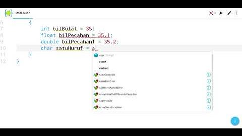 Tugas 2 : Penggunaan tipe data dan Variabel