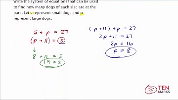 Solving Word Problems Involving Systems of Equations: 8.EE.8c