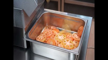 Tomato slicing with curved slicing disc FCC-5+ (3/16")