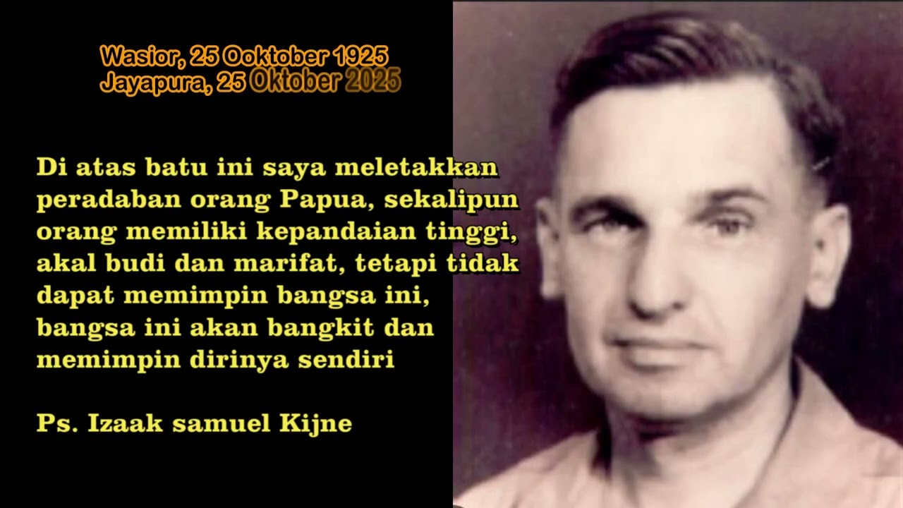 Ibadah Perayaan Satu Abad Nubuatan Pdt. I. S. Kijne, 25 Oktober 25 di Lapangan Genyem Kota