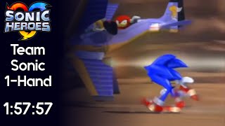 Sonic Heroes - Team Sonic 1-Handed Speedrun - 1:57:57 [Game Time]