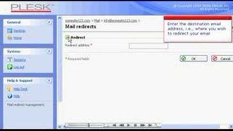 Cari.net -Creating A Mail Forward (redirect) In PLESK