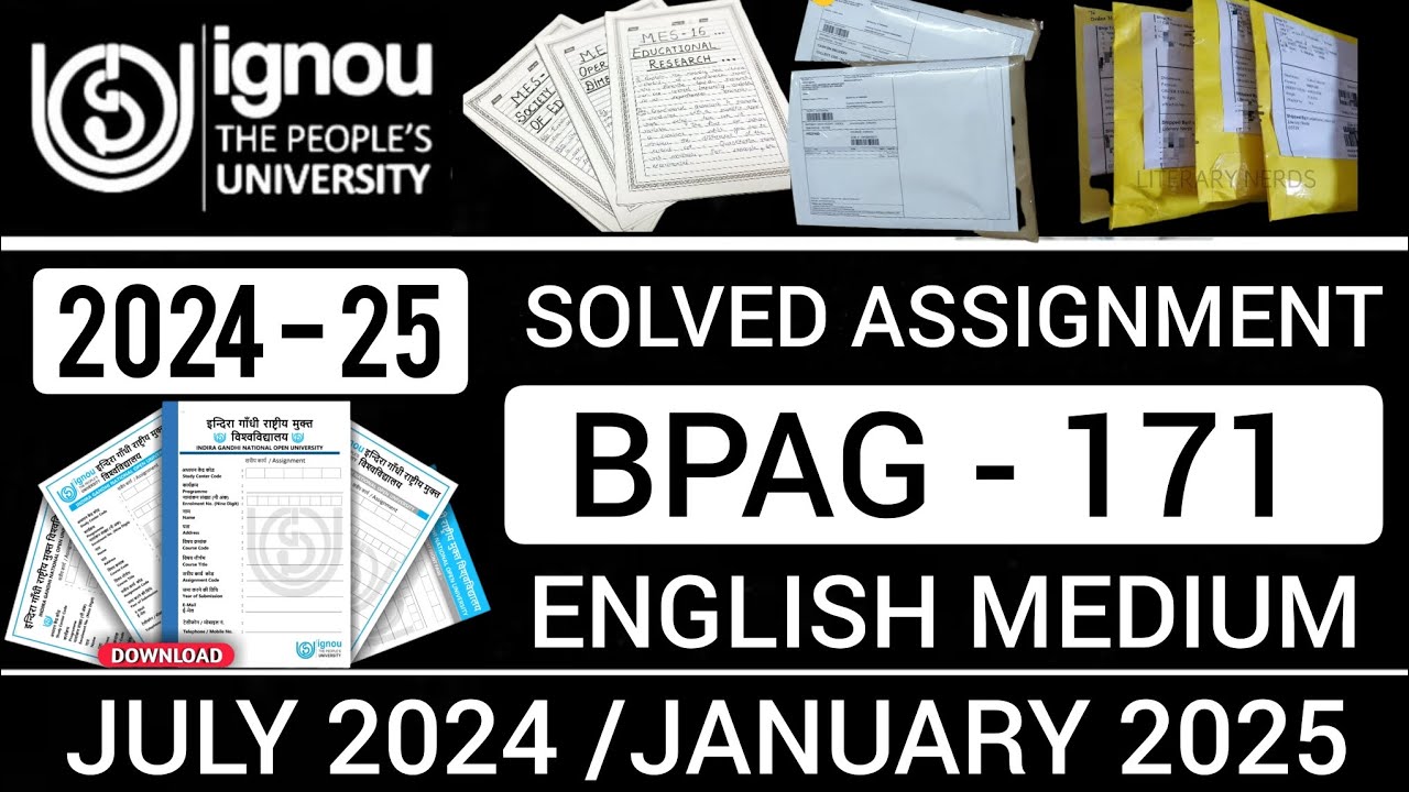 BPAG 171 SOLVED ASSIGNMENT 2024-25 | BPAG 171 SOLVED ASSIGNMENT 2024-25 ...