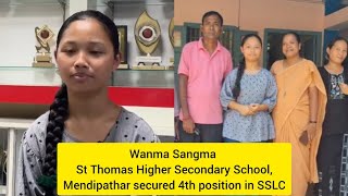NGHni saksa kamkam Wanma Sangma St. Thomas Higher Secondary School-ni 4gipa gadangko mana