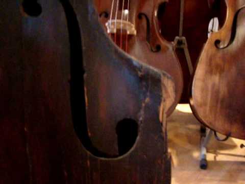 Upton Bass: Pre Resotoration "fly by" of a Prescott Double Bass