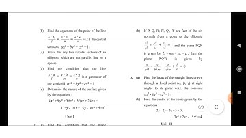 GJUS&T Bsc 6th smester solid geometry question paper|2018 batch