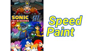 Speed Paint - Sonic the Hedgehog and Sly Cooper fanfic cover