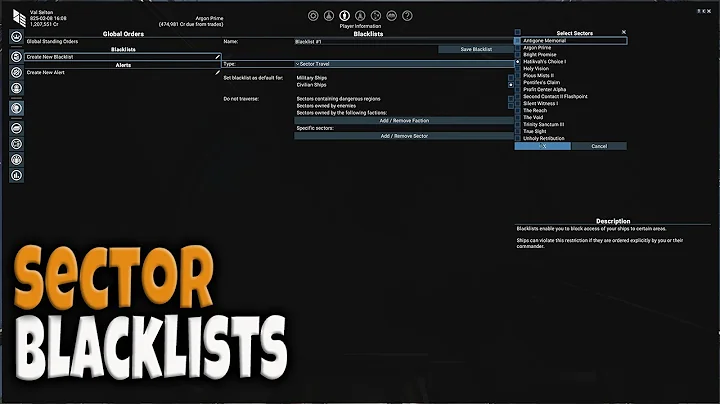 How to use Sector Blacklists | X4: Foundations