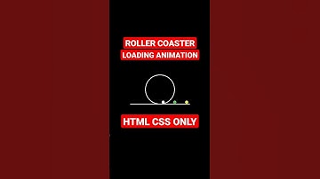 Roller Coaster Loading Animation HTML CSS ONLY #mengareit #shorts #htmlcss