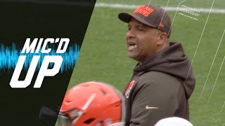 Hue Jackson Wired for Sound at Browns Practice | NFL