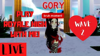 WAVE 2 WAITING STREAM... - Let&#39;s Wait for Wave 2 Together; Play With Me! Roblox Royale High