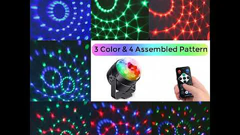 Sound Activated Party Lights with Remote Control Dj Lighting, RBG Disco Ball,