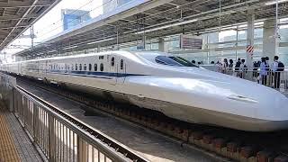 山陽新幹線N700A系のぞみ 新大阪駅到着 JR West San'yō Shinkansen "Nozomi"