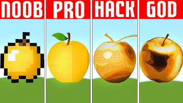 Minecraft Pixel Art ✨ (NOOB vs PRO vs HACKER vs GOD) Golden Apple