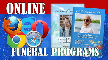 Online Funeral Programs Easy Editor