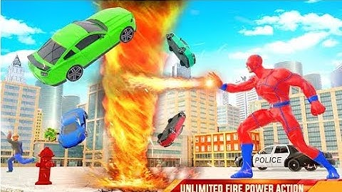 Flying Police Robot Fire Hero Part-4 | Rescue Gangster Crime City Android GamePlay | By Game Crazy