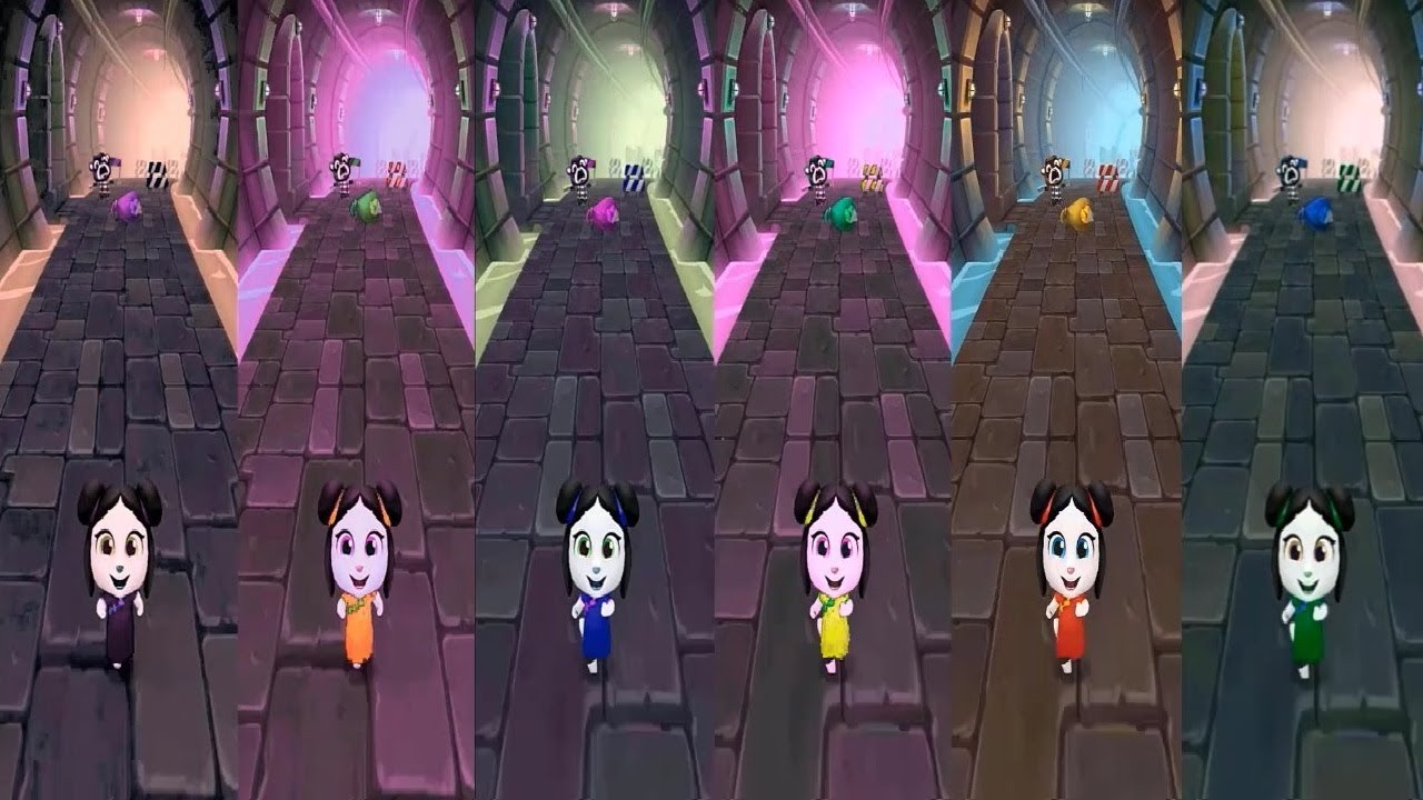 Talking Tom Gold Run  Side World Venice Canals Colors Reaction LUCKY ANGELA CATCHTHE RACCOON