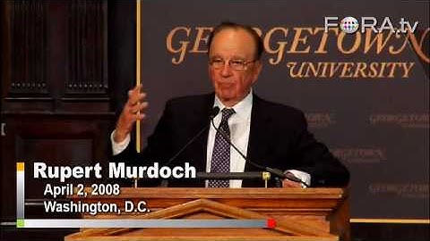 Rupert Murdoch on MySpace vs Facebook