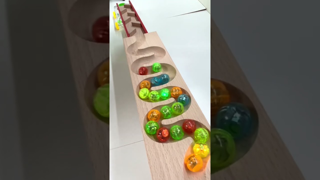 Marble Run ASMR ☆ HABA Wave Slope & Rattling Slope, Skeleton Car 