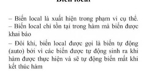 câu 6: trình bày các từ khóa đặc biệt như : extern,volatile