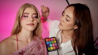ASMR Midnight Sun Makeup 🐬✨ Zara Larsson Makeup Tutorial | Pink Glam, Glitter, Face Gems Soft-Spoken screenshot 1