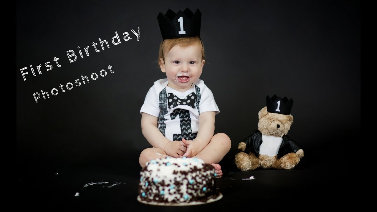 Adorable FIRST BIRTHDAY PHOTOSHOOT with a CAKE SMASH