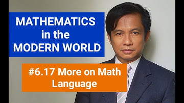 Mathematics Language (Mathematics in the Modern World, GE Curriculum Higher Education)