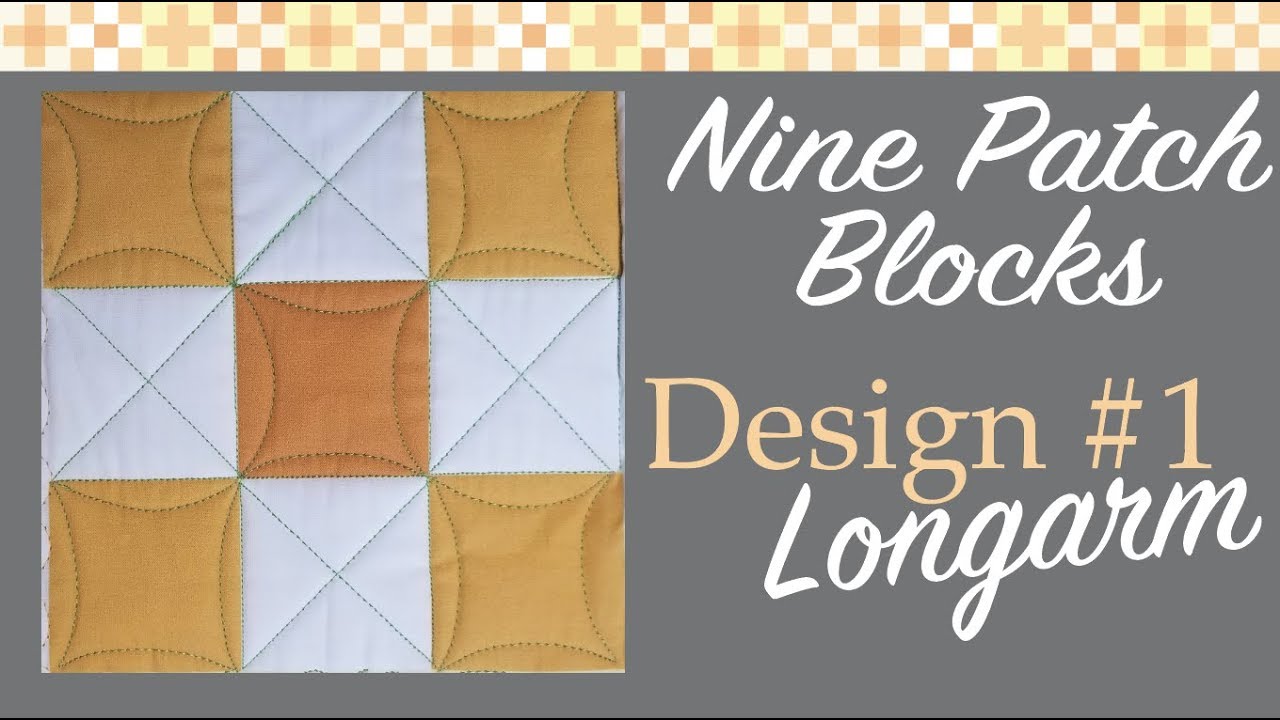 Quilting Nine Patch Blocks on Longarm: FMQ Challenge Quilting Along ...