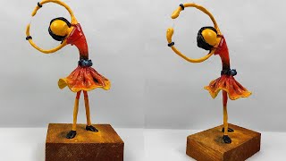 How to Make a Dancing Doll Home Decoration Craft with Clay and Wires?