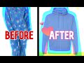 How to Make a Pullover Zipper Hoodie from Onesie PJs! Easy Fast DIY Sewing