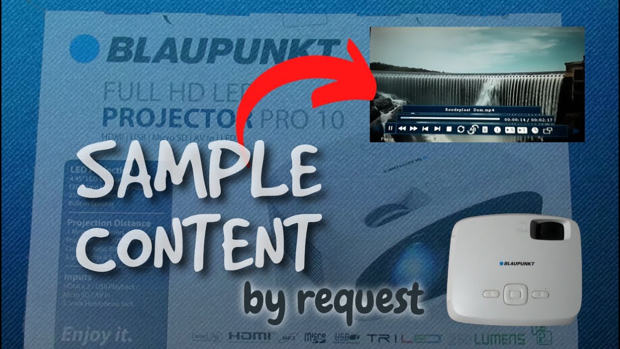 Blaupunkt LED Projector PRO 10 Example Footage YouTube