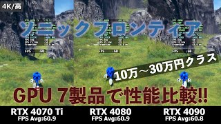 「ソニックフロンティア」の性能が一目瞭然！10～30万円台のGPUで比較 by PC Watch