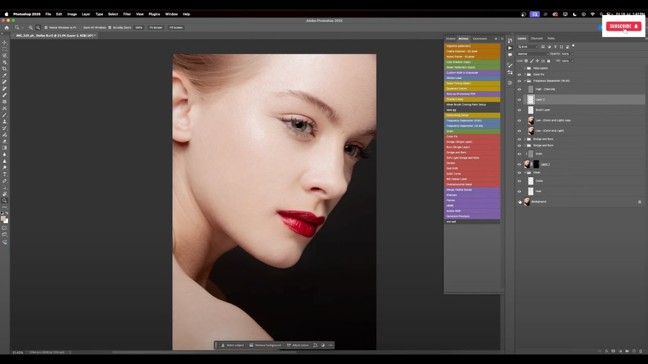 Live Retouching work flow.
