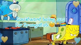 Squidward being sus for SpongeBob 🤨📸🏳️‍🌈