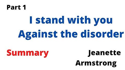 I stand with you against the disorder by Jeanette Armstrong Malayalam summary-Signature-3rd sem