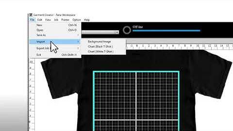 Epson Garment Creator | Using the File Menu