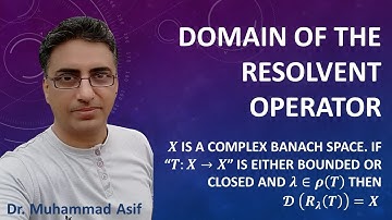 Domain of the Resolvent Operator of a Bounded Operator/ Closed operator | Urdu | Hindi