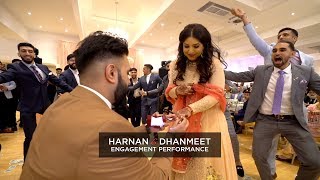 Harnan &amp; Dhanmeet | Epic Engagement Bhangra Performance #PML