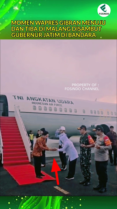 Pak Gibran Kunker ke Blitar, Disambut Gubernur Jatim di Malang #shortvideo #kunker #wapres #gibran