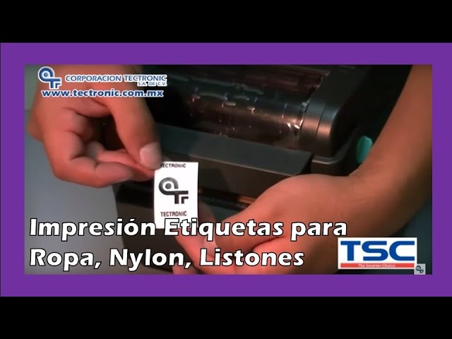Impresión de Etiquetas para Ropa, Nylon, Listones y Materiales Flexibles - YouTube