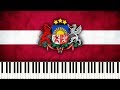 NATIONAL ANTHEM OF LATVIA - Piano Tutorial