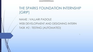 Testing (Automated) using Selenium - Sparks Foundation | Web Development | Vallari Padole