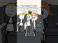 Fake pregnant couple tries to scam first class #airplane #animation #comedy #americanhumor #fyp