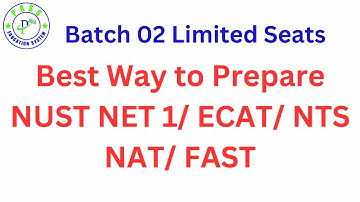 NUST NET 1 Test Online Preparation I How to Prepare ECAT 2024 at Home I NUST Entry Test Preparation